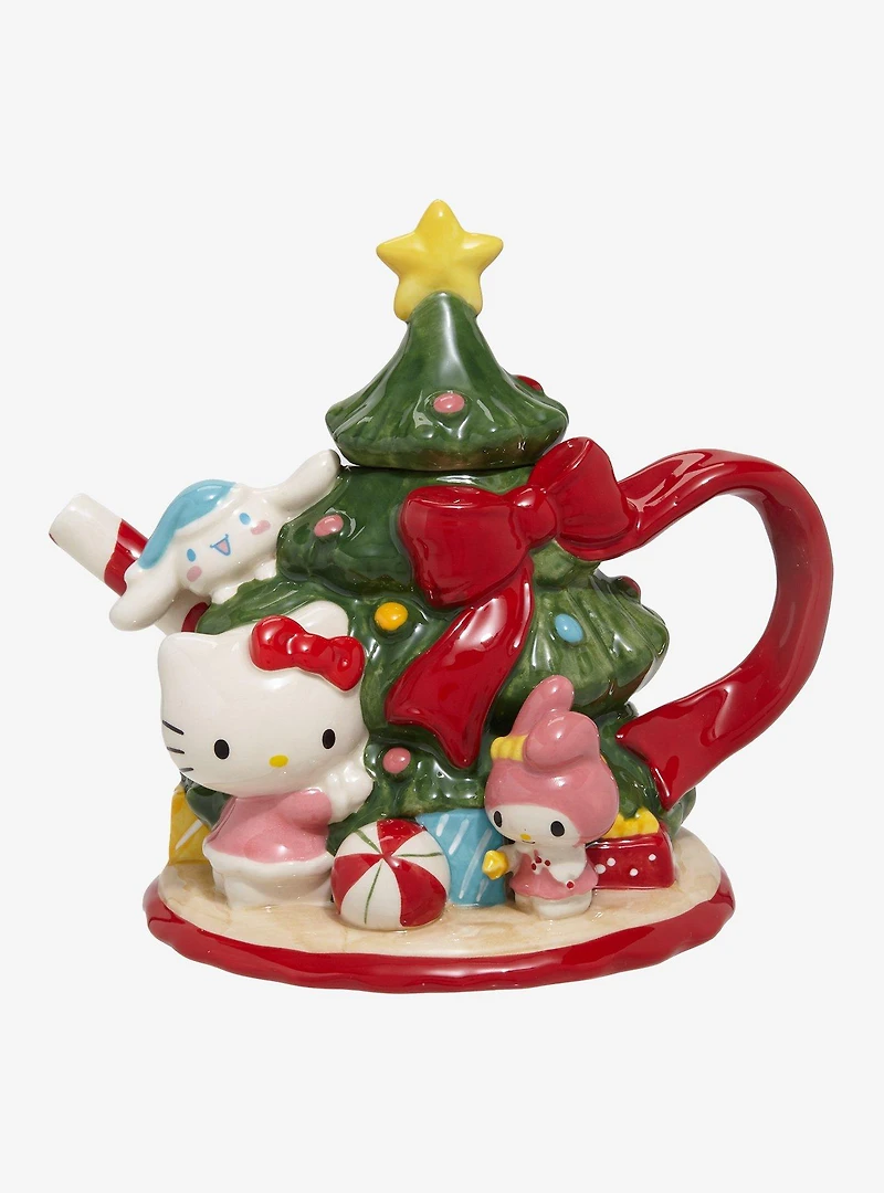 Sanrio Hello Kitty and Friends Christmas Tree Figural Teapot