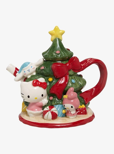 Sanrio Hello Kitty and Friends Christmas Tree Figural Teapot