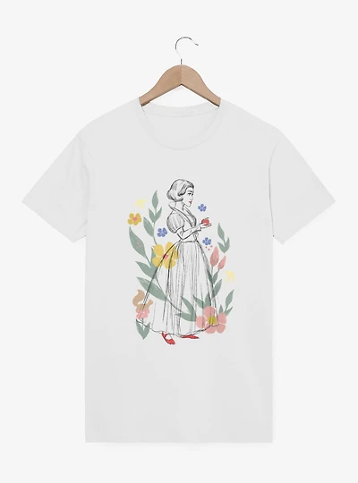 Disney Snow White Live Action Floral Sketch T-Shirt