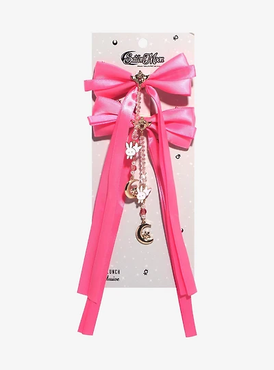 Sailor Moon Ribbon Bow Charm Hair Clips - BoxLunch Exclusive