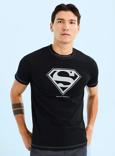 DC Comics Superman Silver Logo T-Shirt - BoxLunch Exclusive