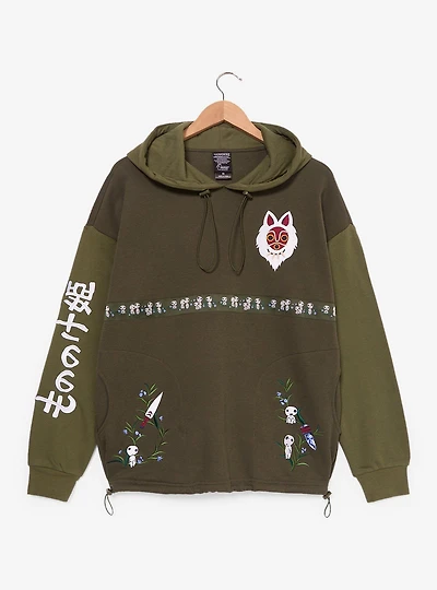 Studio Ghibli® Princess Mononoke Contrast Hoodie — BoxLunch Exclusive