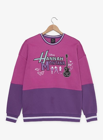 Disney Hannah Montana Rhinestone Logo Panel Crewneck - BoxLunch Exclusive