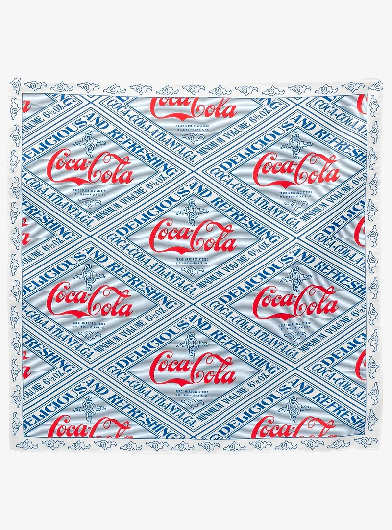 Coca-Cola Print Satin Scarf