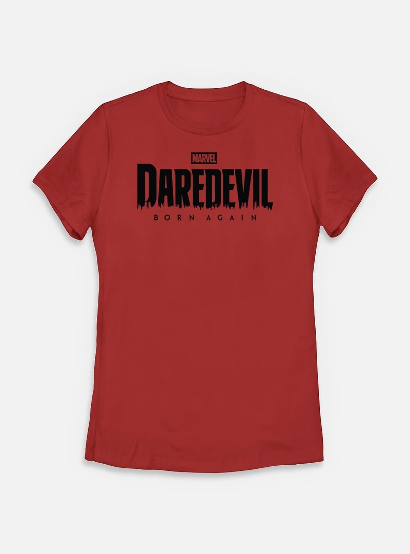 Marvel Daredevil: Born Again Black Logo Womens T-Shirt