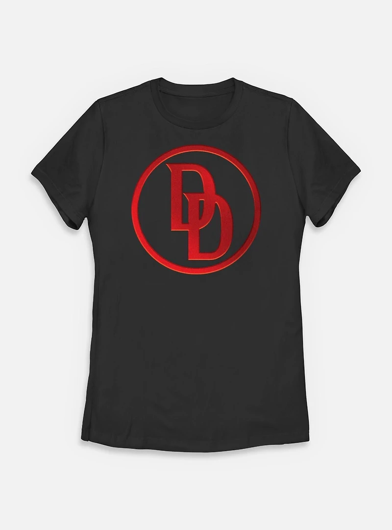 Marvel Daredevil: Born Again Gradient Monogram Logo Womens T-Shirt
