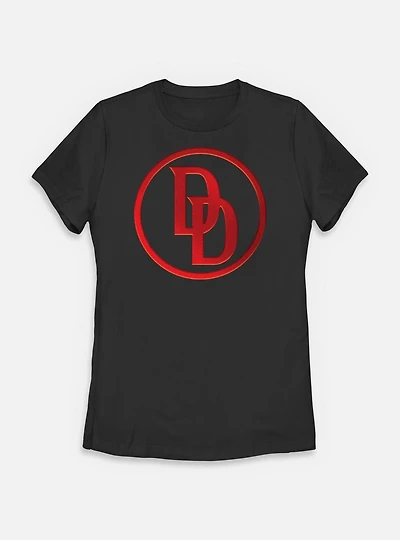 Marvel Daredevil: Born Again Gradient Monogram Logo Womens T-Shirt