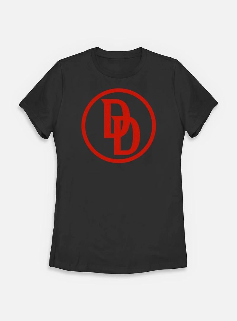 Marvel Daredevil: Born Again Red Monogram Logo Womens T-Shirt
