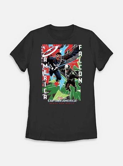 Captain America: Brave New World America And Falcon Womens T-Shirt
