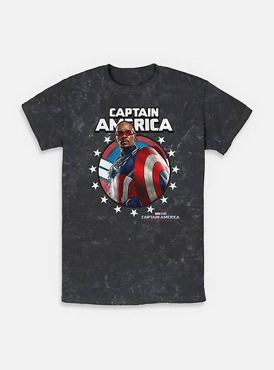 Captain America: Brave New World Portrait Mineral Wash T-Shirt