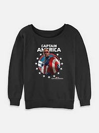 Captain America: Brave New World Portrait Womens Slouchy Sweatshirt