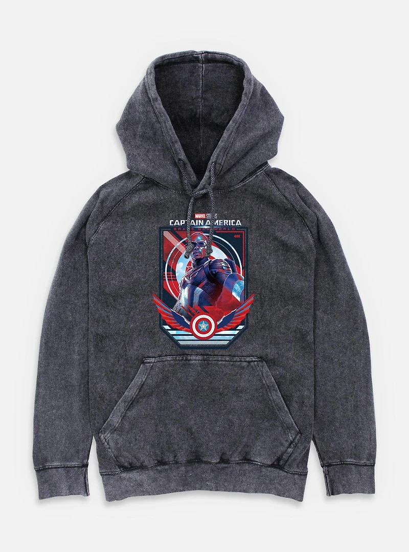 Captain America: Brave New World Poster Mineral Wash Hoodie