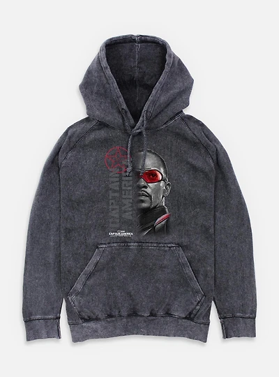 Captain America: Brave New World Red Lens Flare Garment Dye Mineral Wash Hoodie