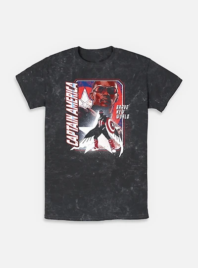 Captain America: Brave New World Shield Falcon Mineral Wash T-Shirt
