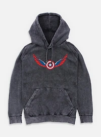 Captain America: Brave New World Wings Shield Falcon Mineral Wash Hoodie