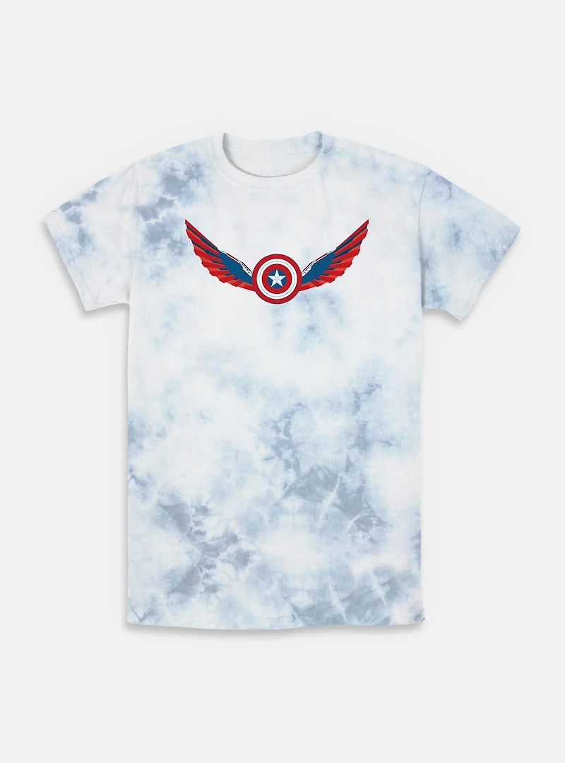 Captain America: Brave New World Wings Shield Falcon Tie-Dye T-Shirt