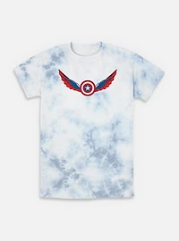 Captain America: Brave New World Wings Shield Falcon Tie-Dye T-Shirt