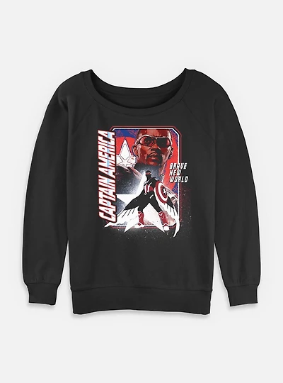 Captain America: Brave New World Shield Falcon Womens Slouchy Sweatshirt