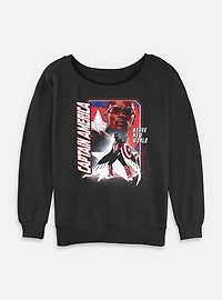 Captain America: Brave New World Shield Falcon Womens Slouchy Sweatshirt
