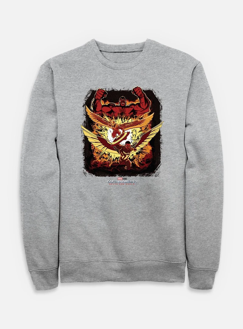 Captain America: Brave New World Red Hulk And Falcon Sweatshirt