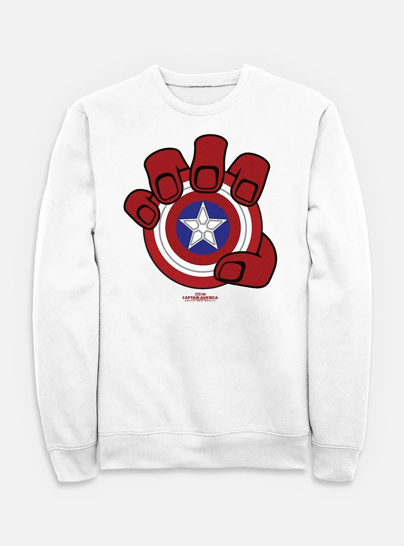 Captain America: Brave New World Red Hulk Hand And Shield Sweatshirt