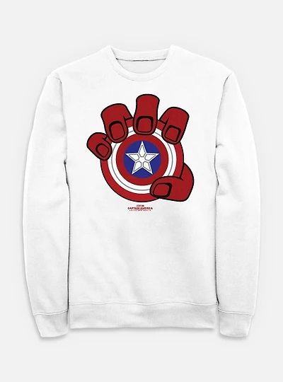 Captain America: Brave New World Red Hulk Hand And Shield Sweatshirt