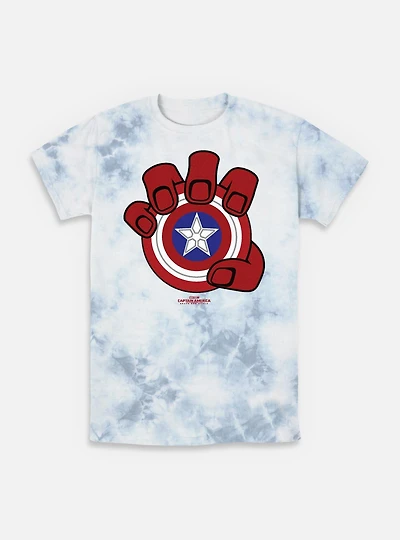 Captain America: Brave New World Red Hulk Hand And Shield Tie-Dye T-Shirt