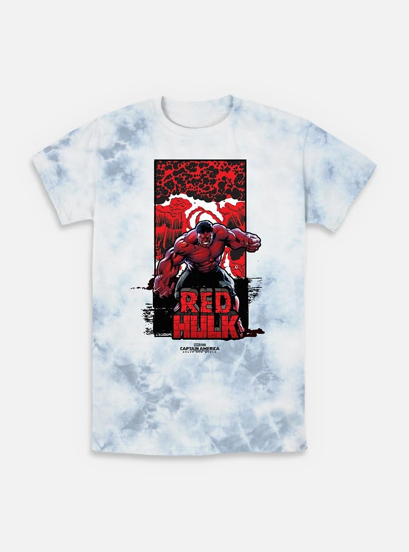 Captain America: Brave New World Red Hulk Bomb Tie-Dye T-Shirt