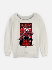 Captain America: Brave New World Red Hulk Bomb Womens Slouchy Sweatshirt