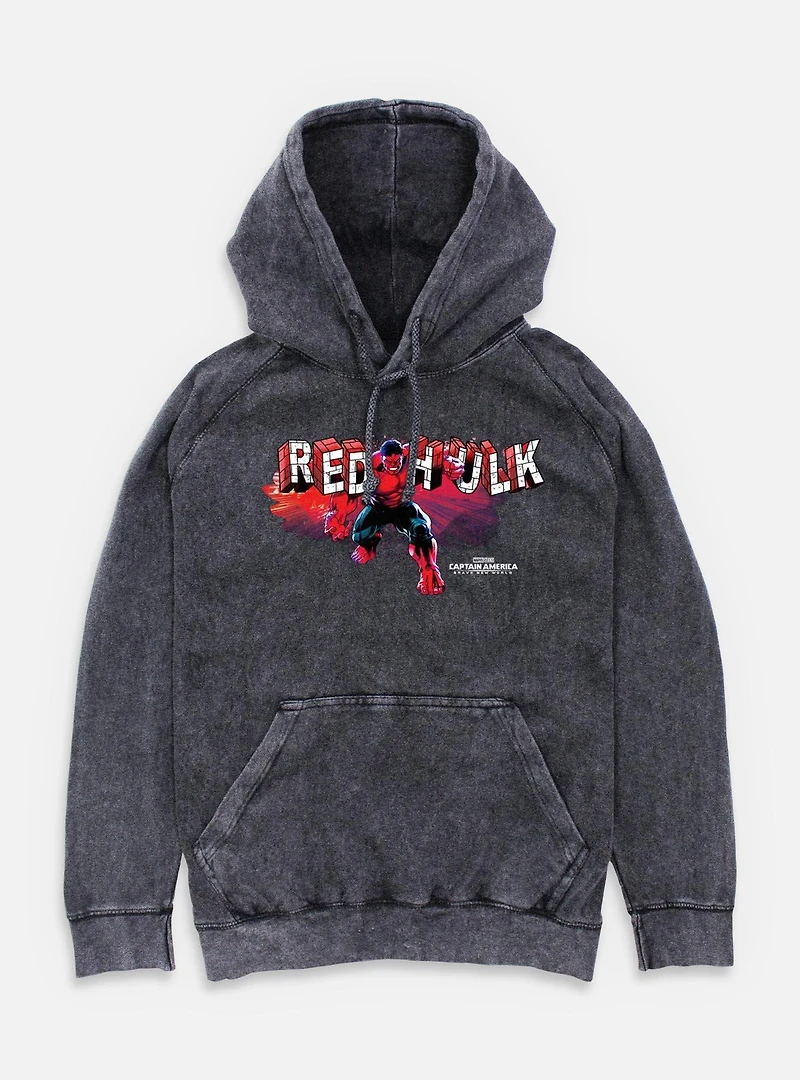 Captain America: Brave New World Big Red Hulk Mineral Wash Hoodie