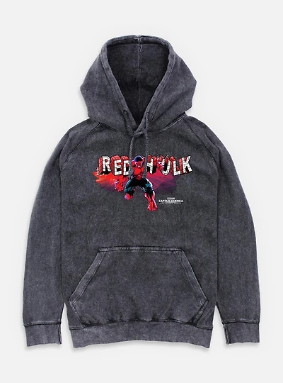 Captain America: Brave New World Big Red Hulk Mineral Wash Hoodie