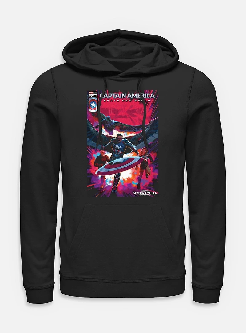 Captain America: Brave New World America And Falcon Comic Cover Hoodie