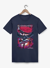 Captain America: Brave New World America And Falcon Comic Cover Garment Dye T-Shirt