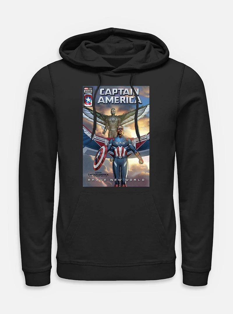 Captain America: Brave New World Falcon Team Up Comic Cover Hoodie