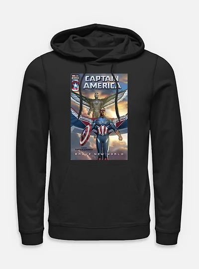Captain America: Brave New World Falcon Team Up Comic Cover Hoodie
