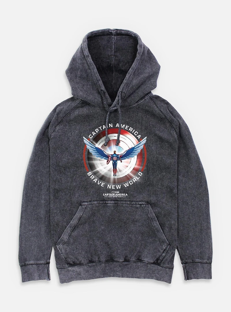 Captain America: Brave New World America Shield Mineral Wash Hoodie