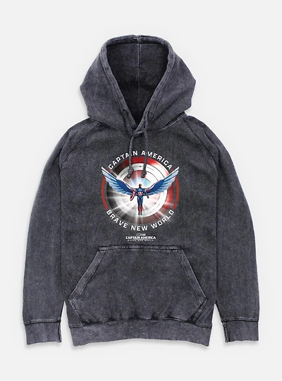 Captain America: Brave New World America Shield Mineral Wash Hoodie