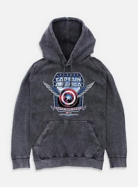 Captain America: Brave New World America Shield Wings Mineral Wash Hoodie