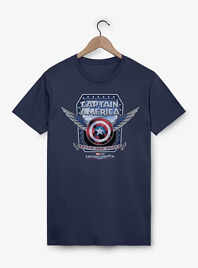 Captain America: Brave New World America Shield Wings Garment Dye T-Shirt