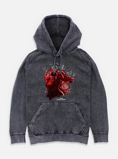 Captain America: Brave New World Red Hulk Punch Through Mineral Wash Hoodie