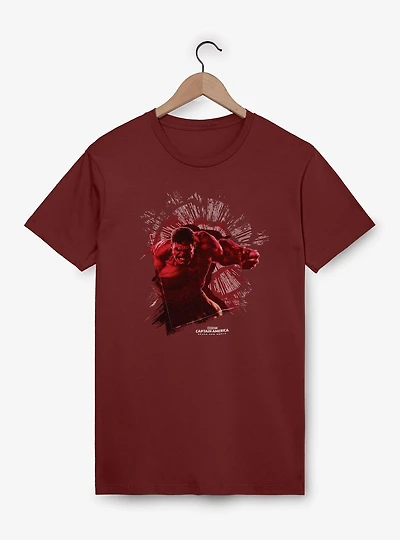 Captain America: Brave New World Red Hulk Punch Through Garment Dye T-Shirt