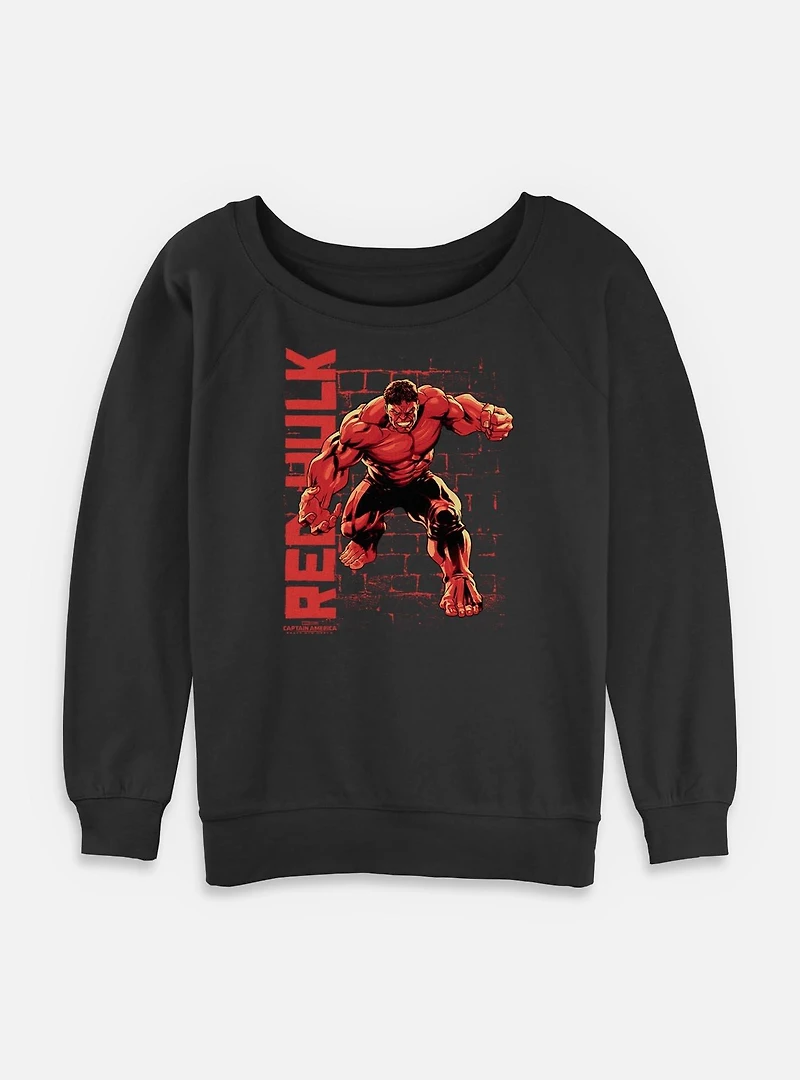 Captain America: Brave New World Stone Wall Hulk Womens Slouchy Sweatshirt