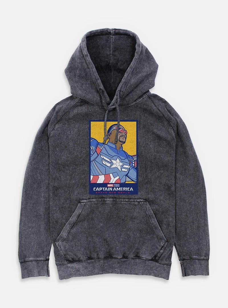 Captain America: Brave New World America Portrait Mineral Wash Hoodie