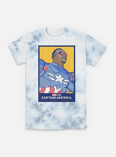 Captain America: Brave New World America Portrait Tie-Dye T-Shirt