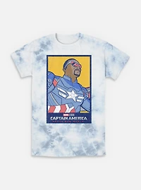 Captain America: Brave New World America Portrait Tie-Dye T-Shirt