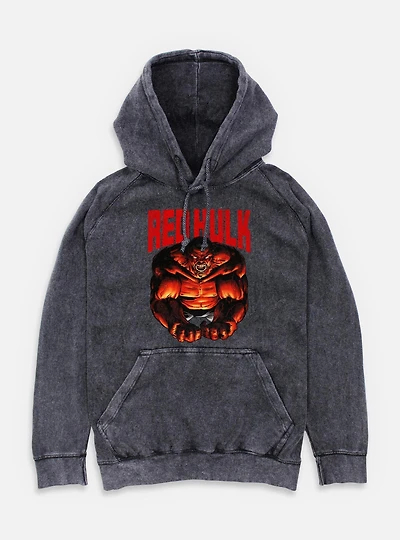 Marvel Red Hulk Mineral Wash Hoodie