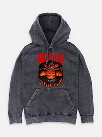 Marvel Red Hulk Mineral Wash Hoodie