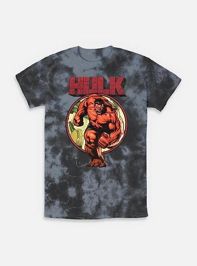Marvel Red Hulk Run Tie-Dye T-Shirt