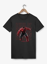 Captain America: Brave New World Red Hulk Text Stack T-Shirt
