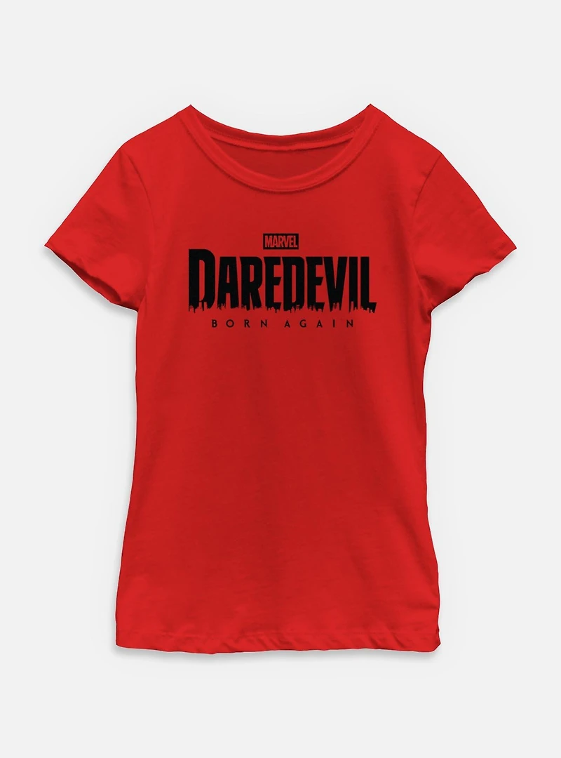 Marvel Daredevil: Born Again Black Logo Youth Girls T-Shirt